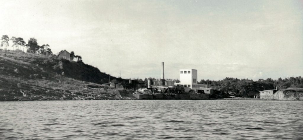 Den nye fabrikken. Oppført 1949/50